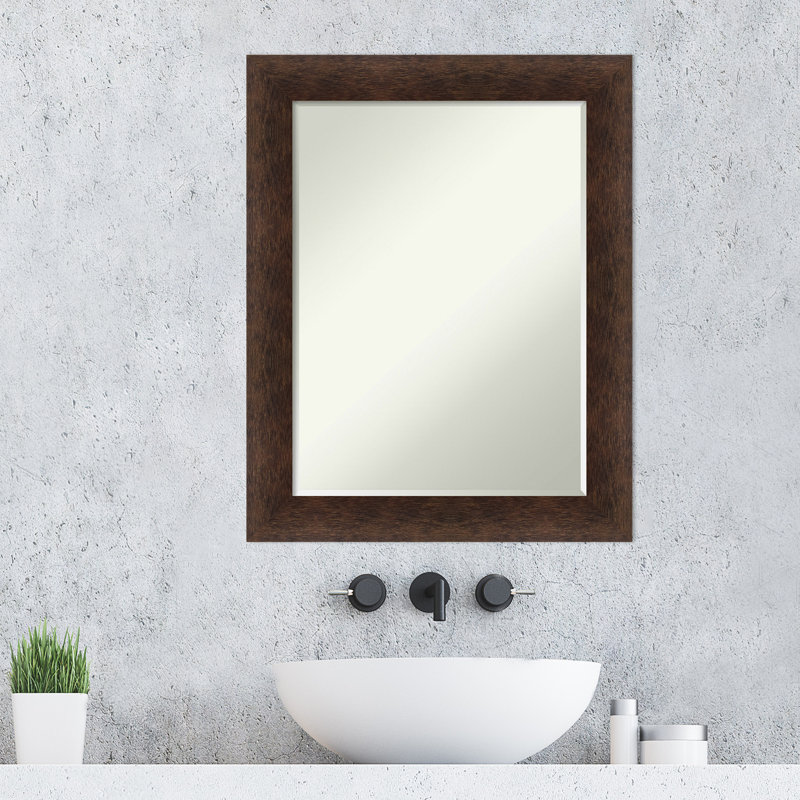 Haleena Solid Wood Wall Mirror, Rectangle, 29" x 23"