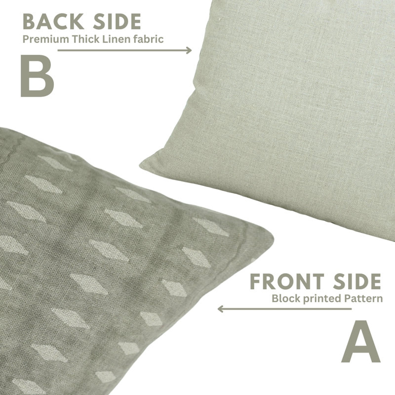 Linen Square Indoor/Outdoor Pillow Cover, 18" x 18", Square