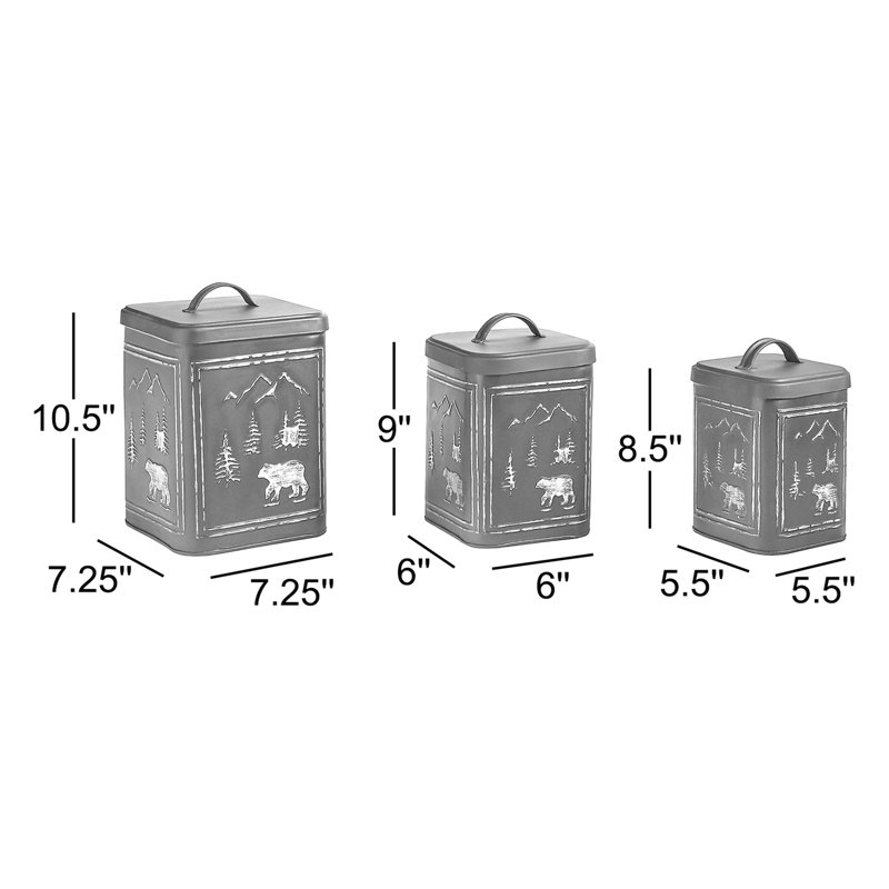 Metal Canister - Set of 3