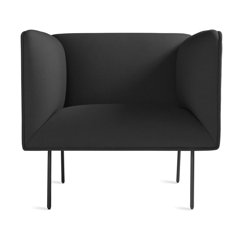 Dandy Lounge Chair, Libby Charcoal Polyester Blend