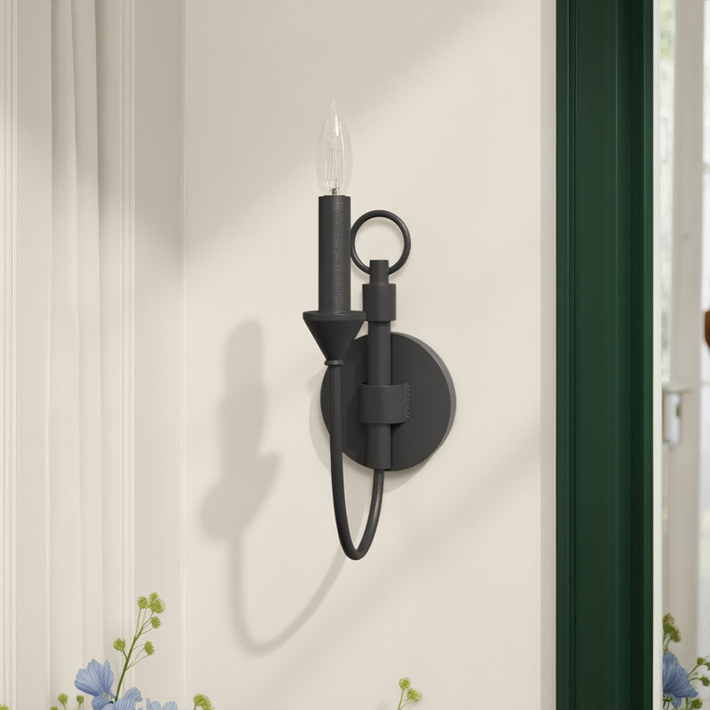 Bilton Armed Sconce, Forged Iron