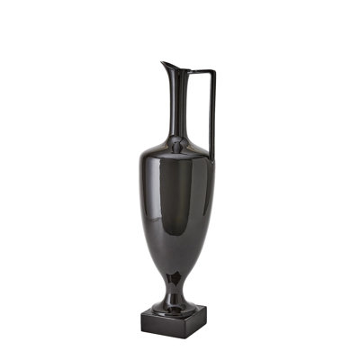 Quiet Curve Urn-Black-Sm