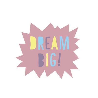 Dream Big Girly - Wrapped Canvas Print