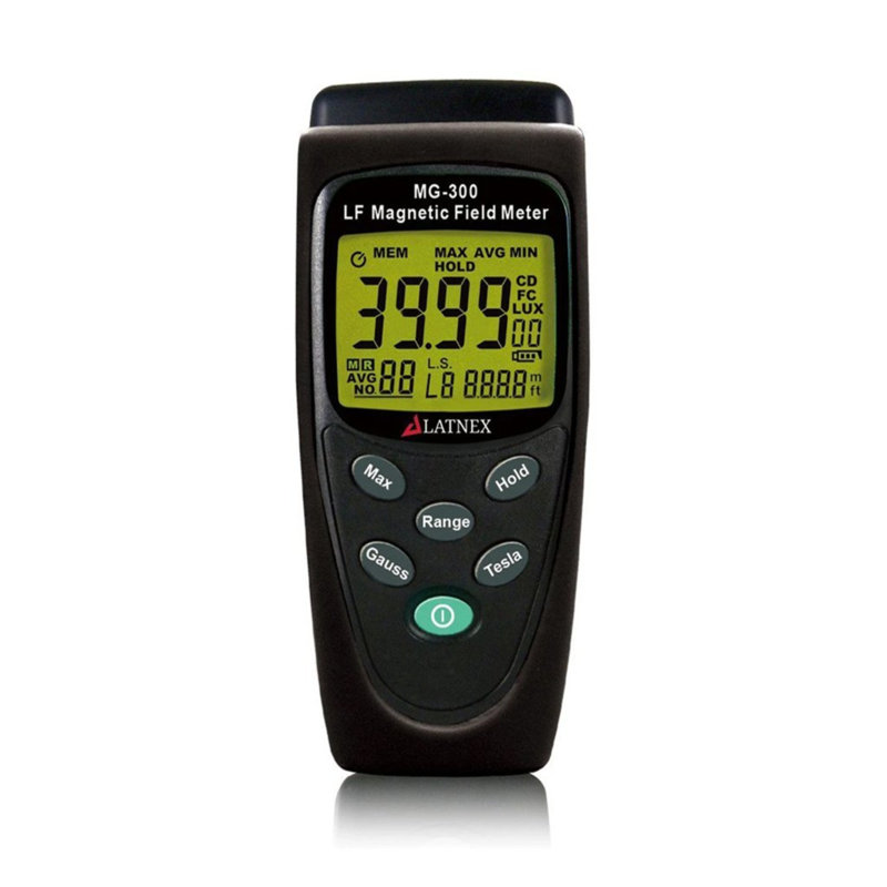 Compteur de champ magnétique avec gaine de protection et EVA noir avec étui de transport LAT semblant MG-300 Gauss
