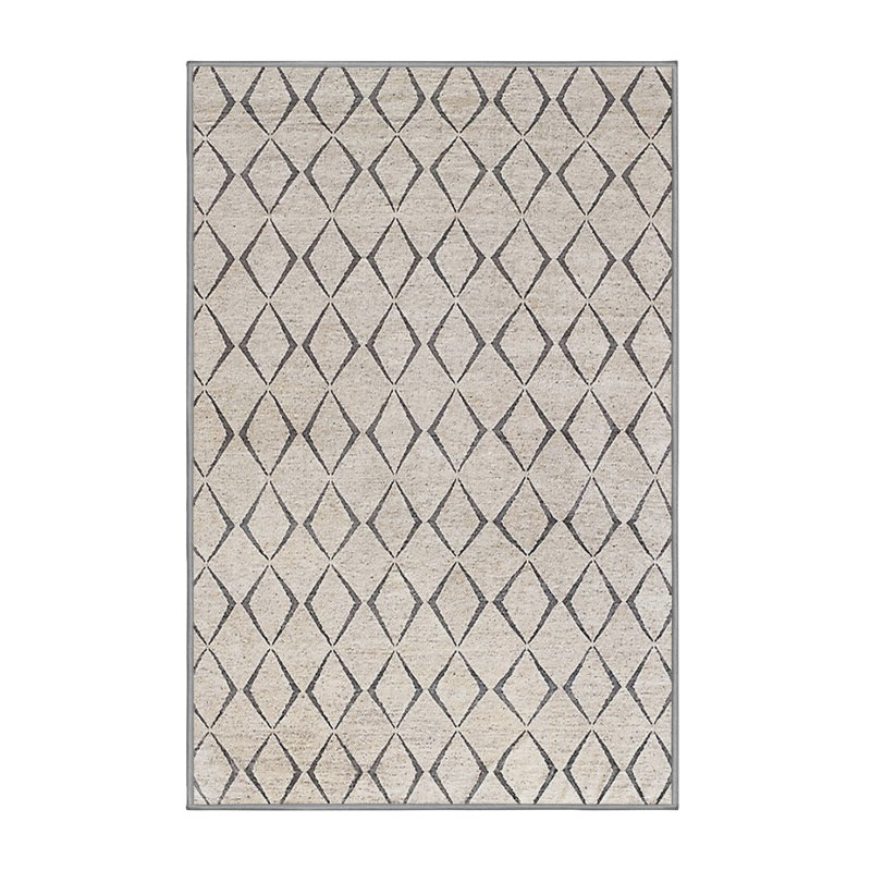 Tapis beige à motif géométrique Bayne, Rectangle 3 pi x 5 pi