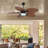 52" Tropical Leaf 5 blades Ceiling Fan With Led Lights-2136725448