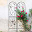 Treillis extérieur antirouille 86,7 "x 19,7", paquet de 2 jardin en métal pour support de plantes 19,7 ", antirouille, objet d'escalade