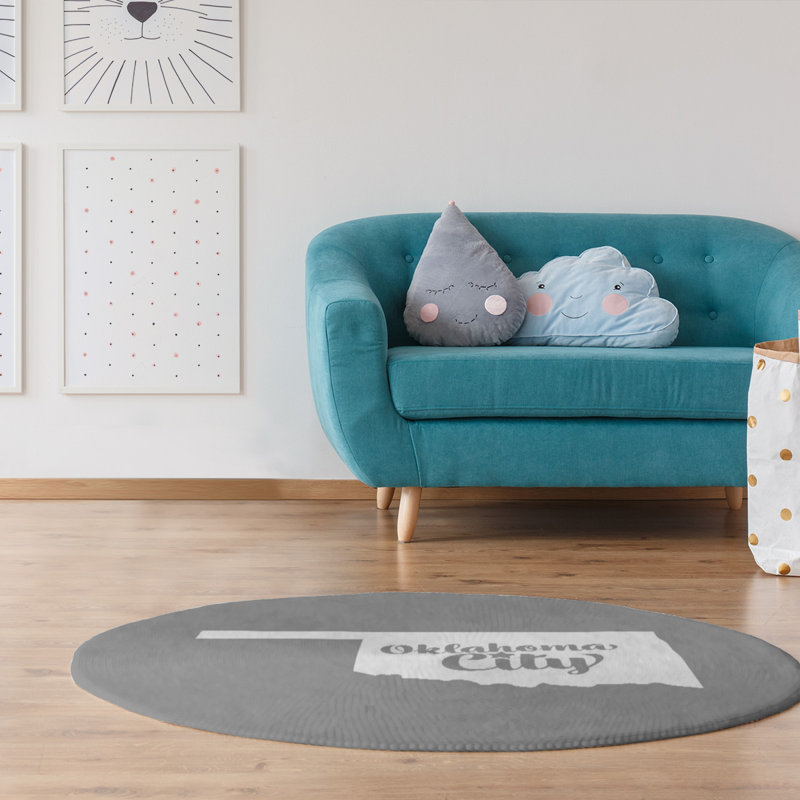 Chenille Indoor Rug, Round 5'