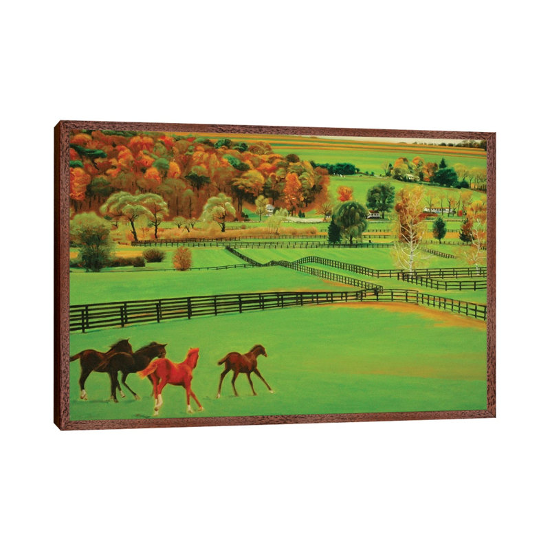 Frank's Farm by Nick Savides - Floater Frame Gallery-Wrapped Canvas Giclée on Canvas, Classic Brown Wood Framed Canvas