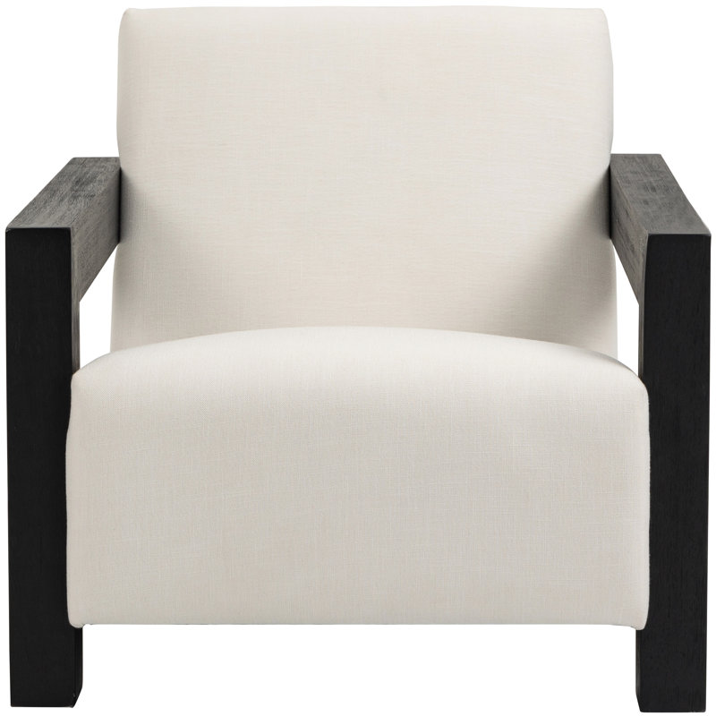 Fauteuil d'appoint en tissu texturé l 29,5 po Ward, Noir