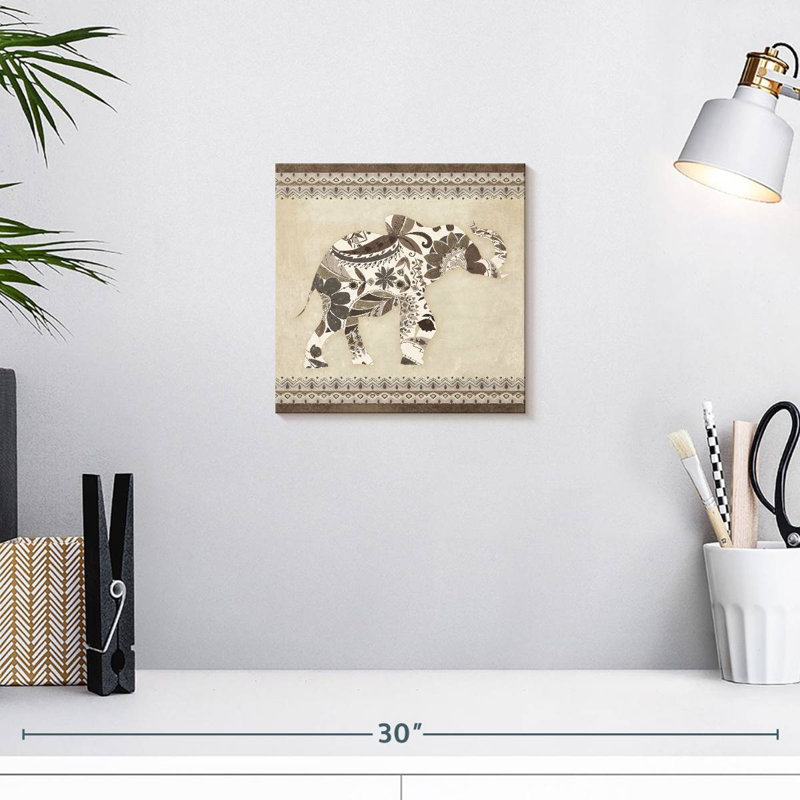 Éléphant boho Brampt neutre, H 10 po x l 10 po