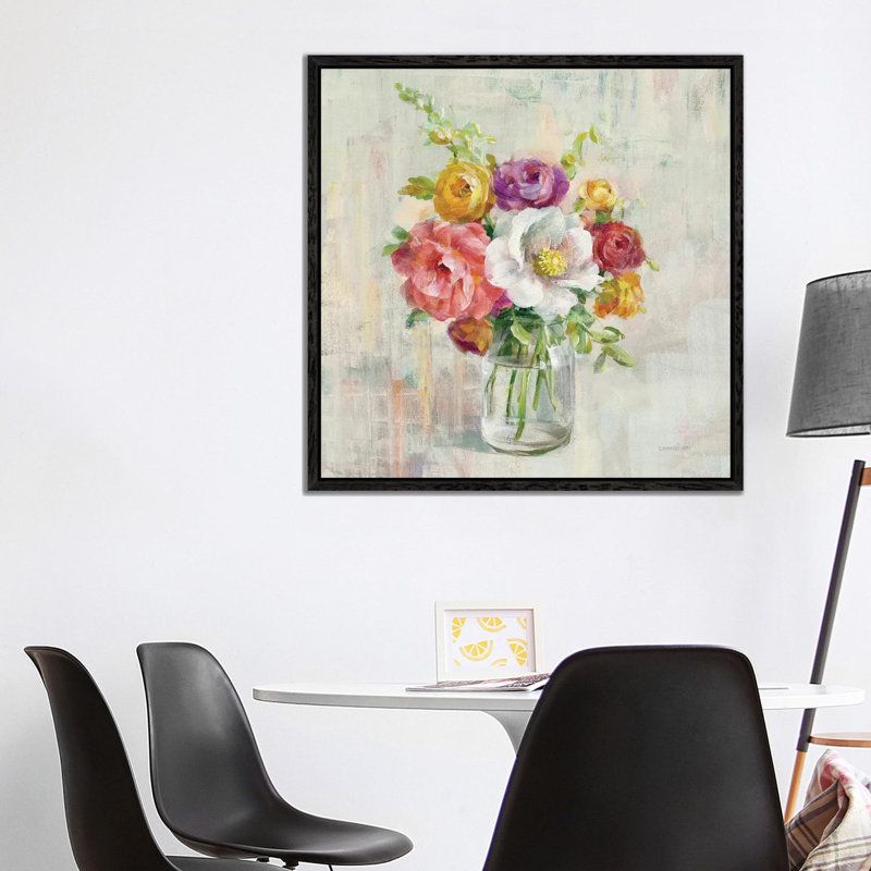Summer Treasures I 1 Piece Wall Art on Canvas, 93.98 cm H x 93.98 cm W, Black Framed