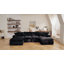 4 Seater Chenille Sofa 3.14m Modular Sectional Sofa with Footstool  -862122479