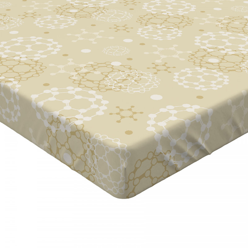 Drap-housse pour motif science molécules, Drap-housse simple TG