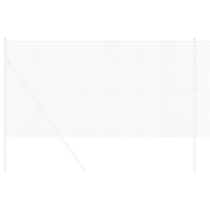 Welded Wire Fence Galvanised Steel, Silver, 120cm H x 1000cm W