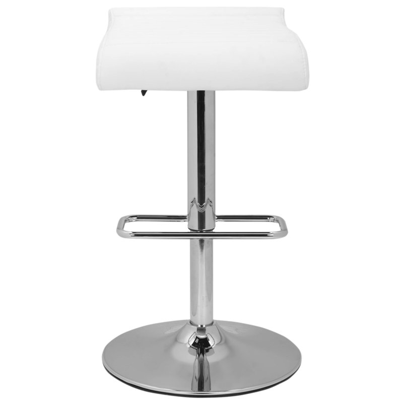 Tabouret de bar à hauteur ajustable Barber, Blanc