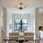 5-arm Crystal Chandelier With Leaf And Flower Motifs E12 Bulb Base Wall Switch Control