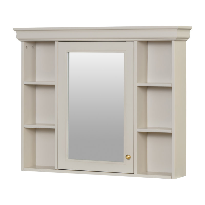 Miroir d'armoire à pharmacie mural l 35,5 po H 28,7 po Tano, Beige
