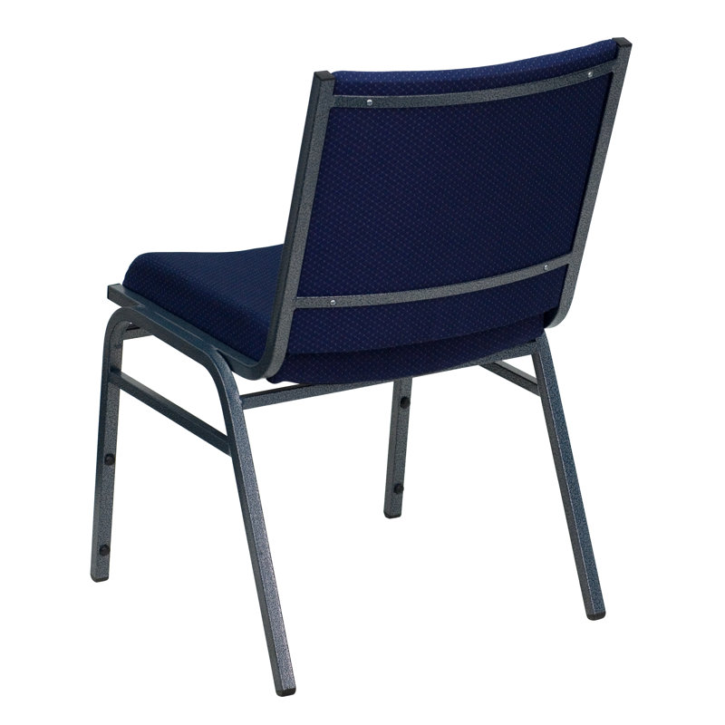 Hercules Series Navy Blue Dot Fabric Stackable Reception Chair