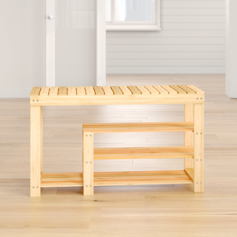 10 Pair Solid Wood Shoe Rack
