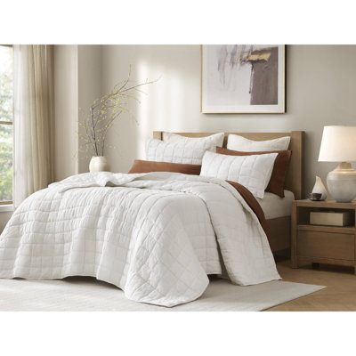 French Flax 100% Linen Garment Washed Quilt Set