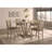 5pcs set Counter Table Set Square Counter Table Solid Wood Modern Farmhouse Rustic Look Distressed Look