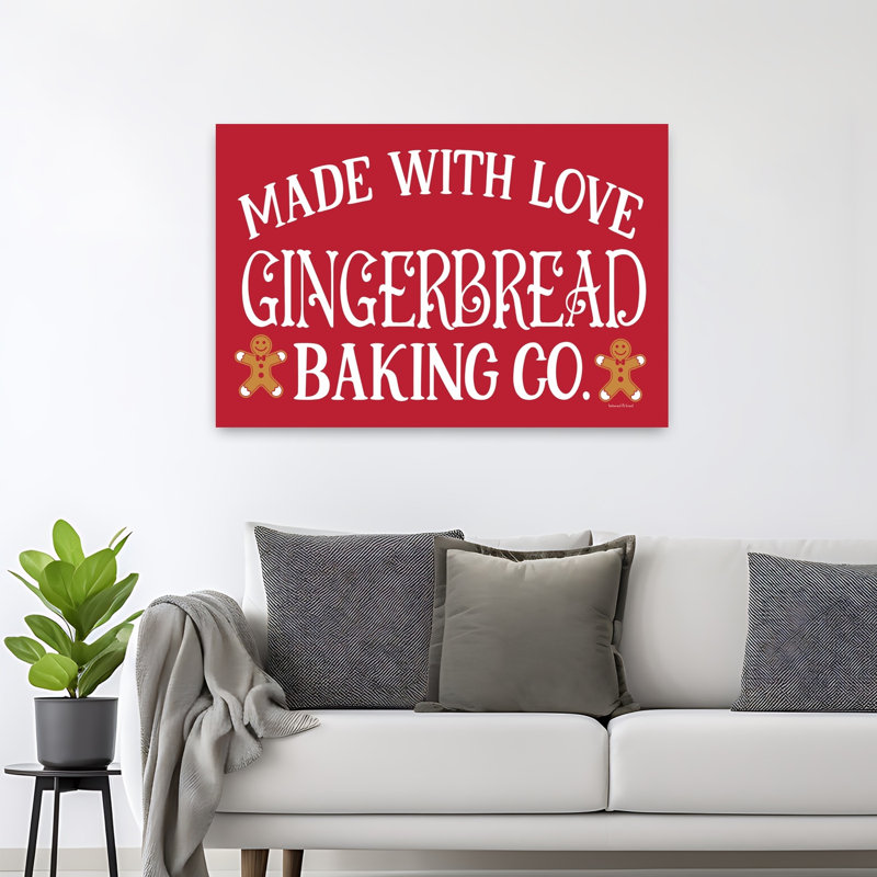 Gingerbread Bake Co., art contemporain abstrait, H 32 po x l 48 po