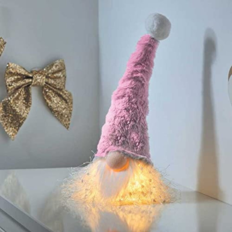 Christmas Stuffed Holiday Accent, PInk
