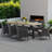 Morphis 8 - Person Acacia Solid Wood Patio Dining Set Rectangular Table with Cushions Included-1022646813