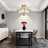 4-Light Brass Lotus Semi-Flush Mount Ceiling Light