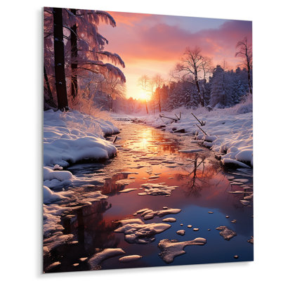 " Winter Sunset Snowfall I "