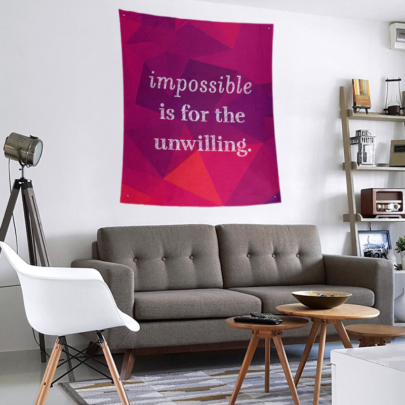 Tapisserie quote-en polyester en faux gemme, H 60 po x l 51 po, Rubellite
