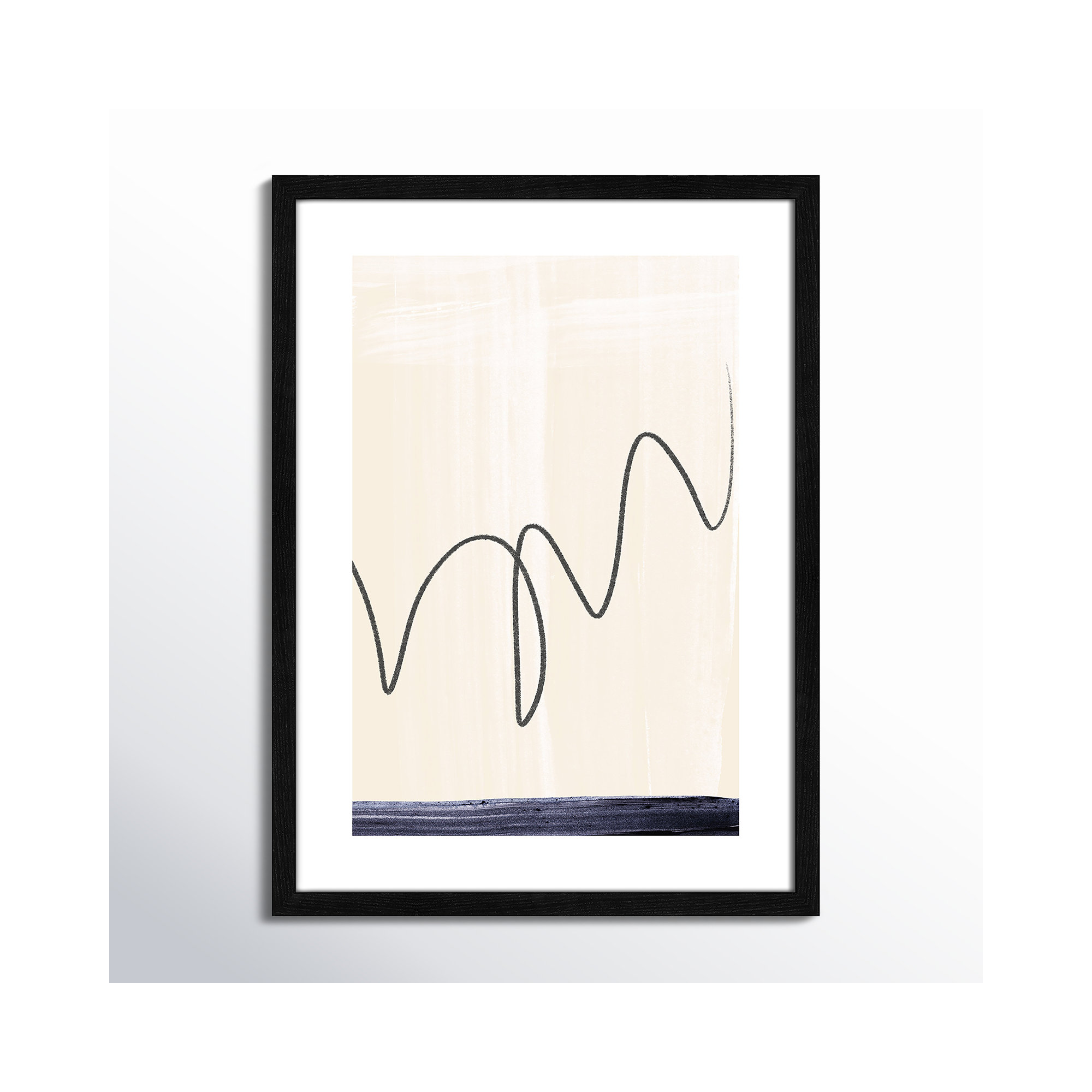 Departured II - Picture Frame Painting Print, Black Framed Paper, 23" H x 17" W x 0.75" D