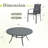 8-Person Round Patio Dining Set with 60" Dining Table and 8 Stackable PVC-coated polyester Chairs-762524932