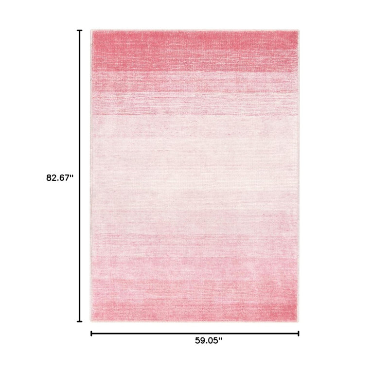Abstract Ombre Plush Area Rug – Soft Gradient Accent with Non-Slip Backing, Rectangle 5' x 7'