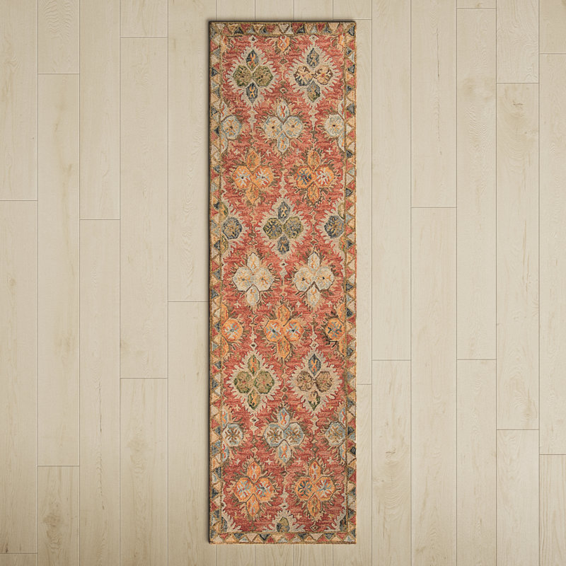 Adrien Wool Floral Indoor Rug, Runner 2'3" x 8'