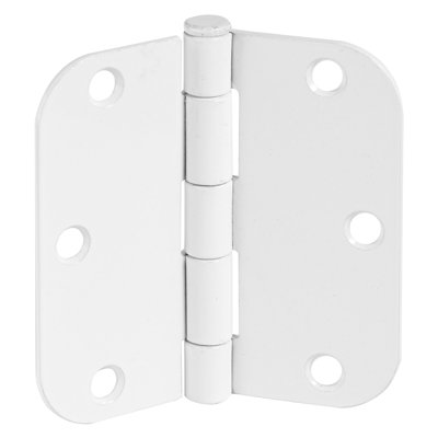 Design House 189548 Door Hinges For Interior Doors 6-pack 3.5-inch X 3.5-inch – Rounded 5/8-inch Radius Steel Door Hinge – Matte Black – Fits Standard Doors