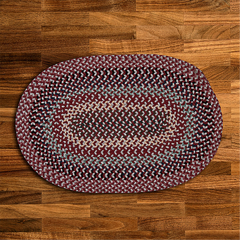 Tapis réversible en laine mélangée Lettie, Ovale 3 pi x 5 pi