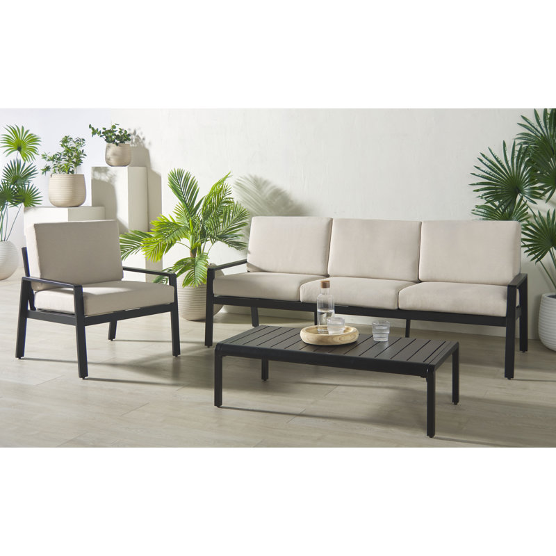 Mittal 3 Piece Outdoor Conversation Set
