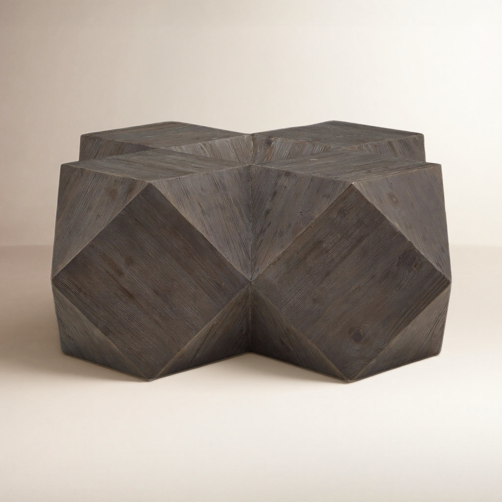Solid Wood Coffee Table, Dark Brown