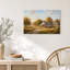 Art mural sur toile représentant un étal de marché dans un verger doré d'automne avec une grange-217951418
