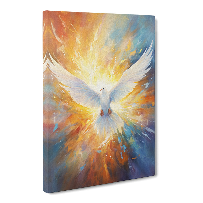 Dove Bird Abstract - Print, 60cm H x 40cm W x 3cm D