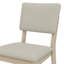 Chaise de salle à manger Du Cap grise avec pieds en bois massif de couleur blanc délavé, 2 pièces