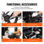 450 pièces pour outils et douilles de mécanicien, douilles de 1/4 po 3/8 po 1/2 po, outils métriques, embouts, clés, clé combinée, accessoires dans un étui de rangement, alliage d'aluminium argenté pour voiture bricolage