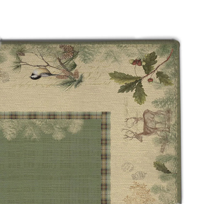Tapis d'extérieur Woodland Forest Laural Home, Rectangle 4 pi x 6 pi