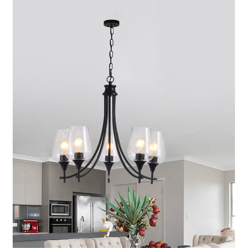 Lustre empire unique à 5 lumières Avelina