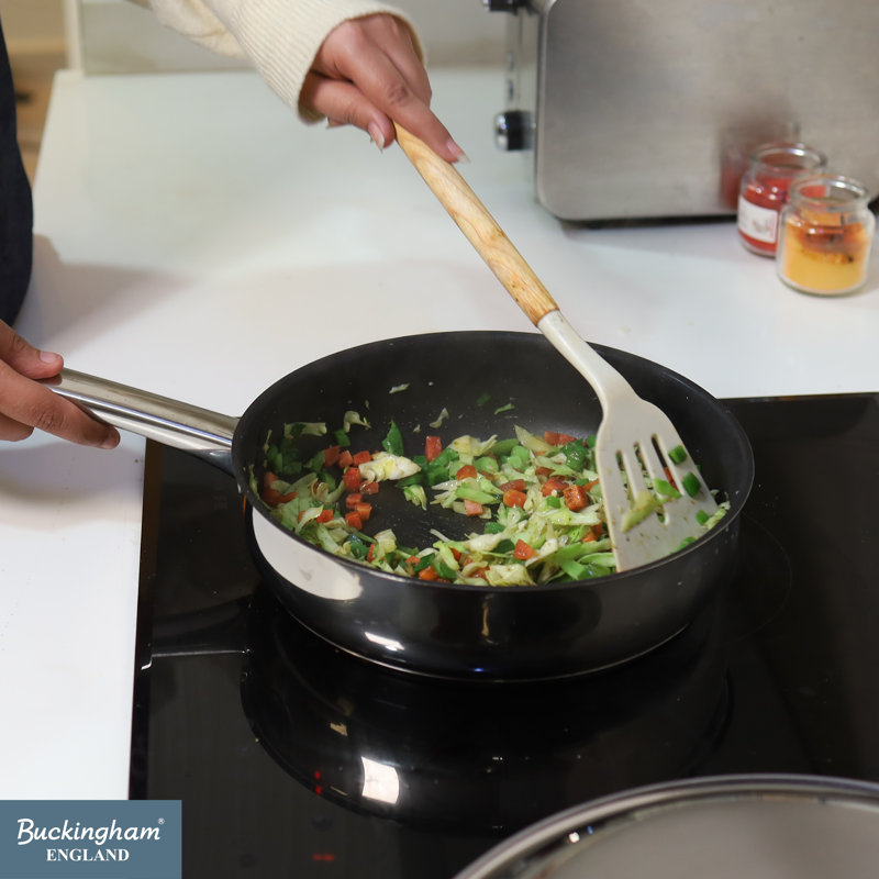 Buckingham Deep Induction Frying Pan Stainless Steel 24 cm 2.7 Litres