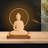 Ceramic Buddha Statue And LED Circle Table Lamp For Home Décor-1211898403