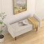 Tabouret de rangement en velours Teddy