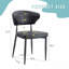 Blanc ergonomique, dossier incurvé, chaise de salle à manger minimaliste et confortable. Dossier ergonomique noir. Conception confortable. Paquet de 4. Disponible en noir-2028476330